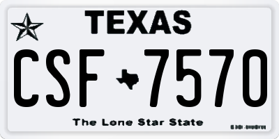 TX license plate CSF7570
