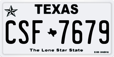 TX license plate CSF7679