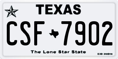 TX license plate CSF7902