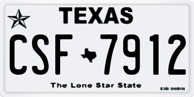 TX license plate CSF7912