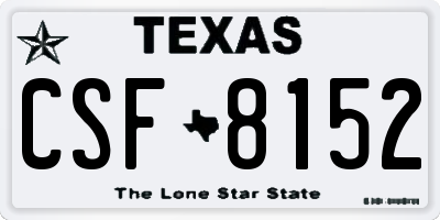 TX license plate CSF8152