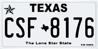 TX license plate CSF8176