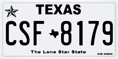 TX license plate CSF8179