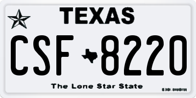 TX license plate CSF8220