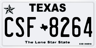 TX license plate CSF8264