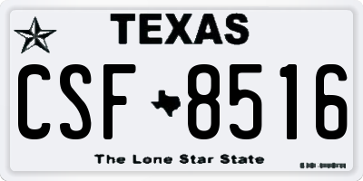 TX license plate CSF8516