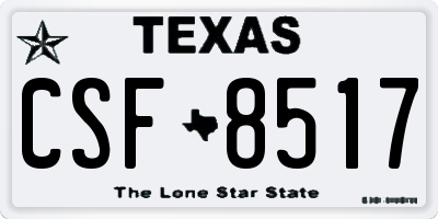 TX license plate CSF8517