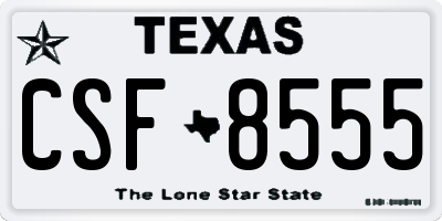 TX license plate CSF8555