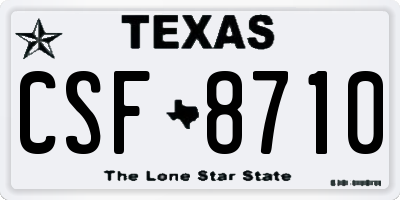 TX license plate CSF8710
