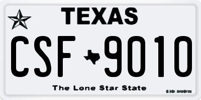 TX license plate CSF9010