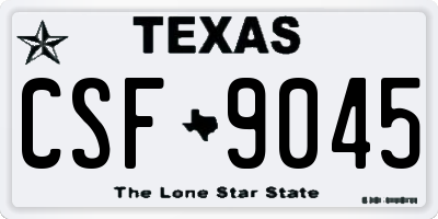 TX license plate CSF9045