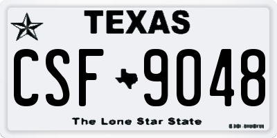 TX license plate CSF9048