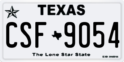 TX license plate CSF9054