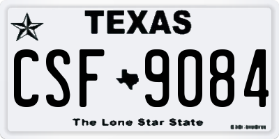 TX license plate CSF9084