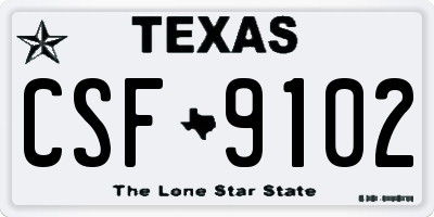 TX license plate CSF9102