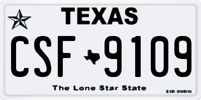 TX license plate CSF9109