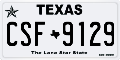 TX license plate CSF9129
