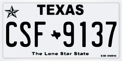 TX license plate CSF9137
