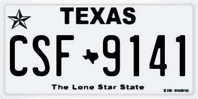 TX license plate CSF9141