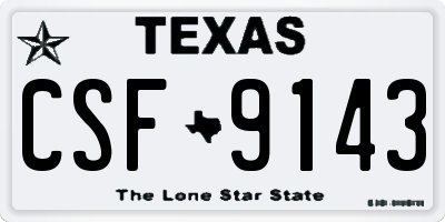 TX license plate CSF9143