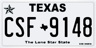 TX license plate CSF9148