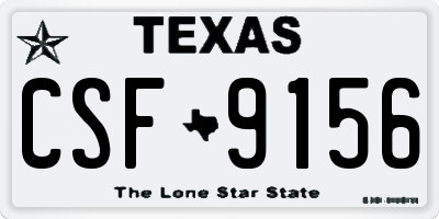 TX license plate CSF9156