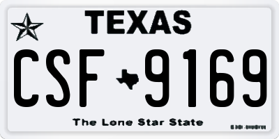 TX license plate CSF9169