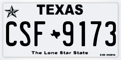 TX license plate CSF9173