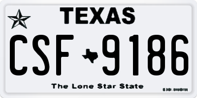 TX license plate CSF9186