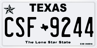 TX license plate CSF9244