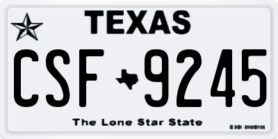 TX license plate CSF9245