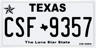 TX license plate CSF9357