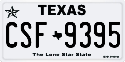 TX license plate CSF9395