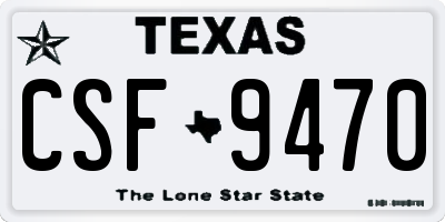 TX license plate CSF9470