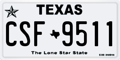 TX license plate CSF9511