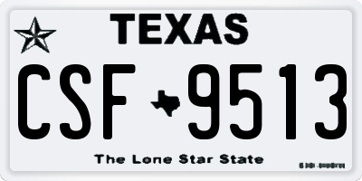 TX license plate CSF9513