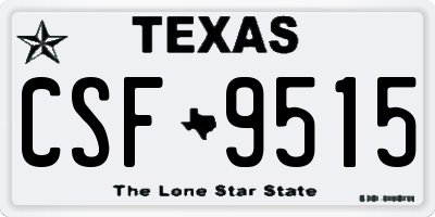 TX license plate CSF9515