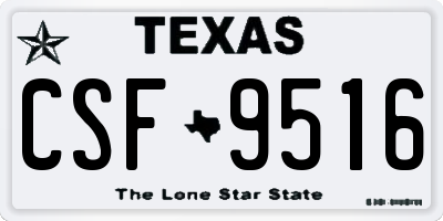 TX license plate CSF9516
