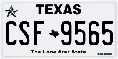TX license plate CSF9565