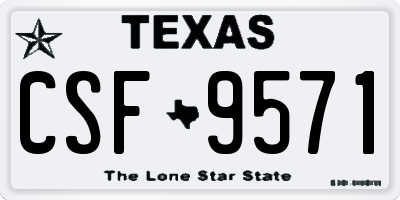 TX license plate CSF9571