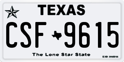 TX license plate CSF9615