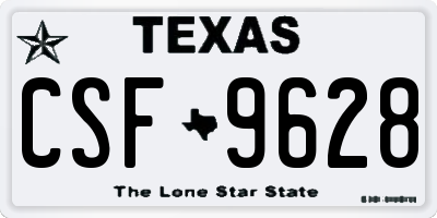 TX license plate CSF9628