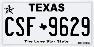 TX license plate CSF9629