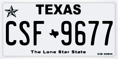 TX license plate CSF9677
