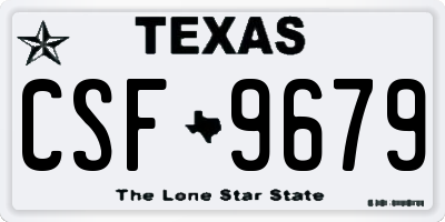 TX license plate CSF9679