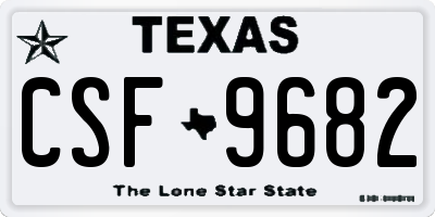 TX license plate CSF9682