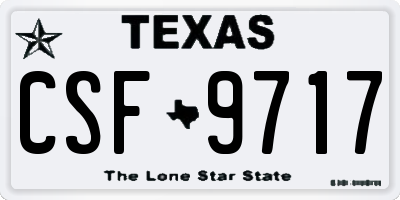 TX license plate CSF9717
