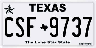 TX license plate CSF9737