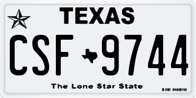 TX license plate CSF9744
