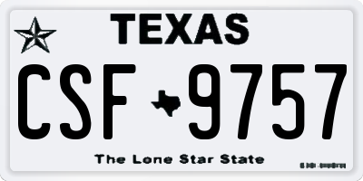 TX license plate CSF9757